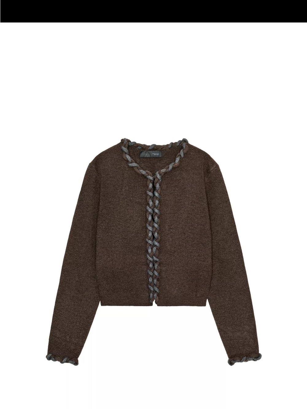 Zara interwoven trim cardigan